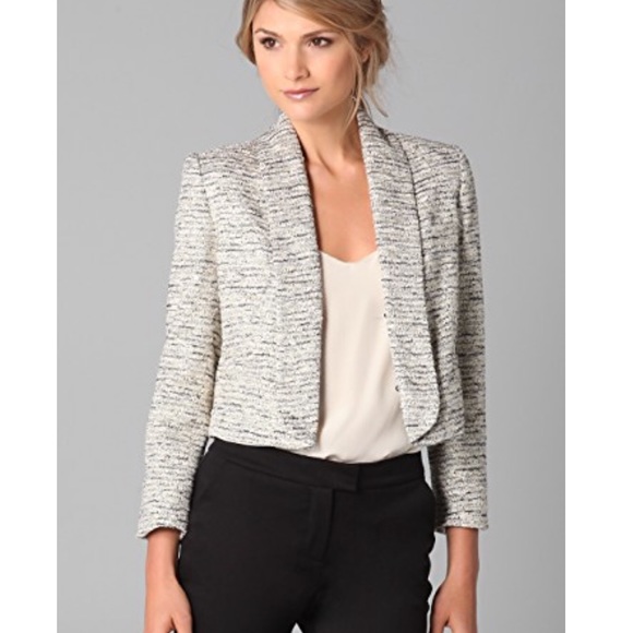 alice and olivia cropped jacket